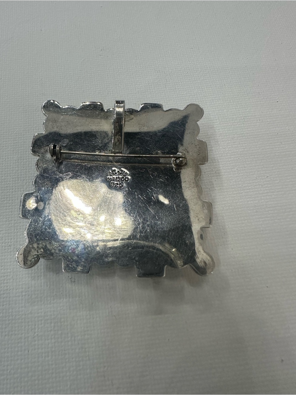 Vintage Sterling Silver and Black Onyx Convertible Statement Brooch and pendant - Picture 3 of 6